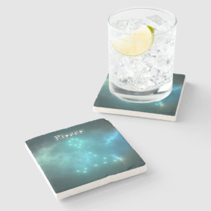 Pisces constellation stone coaster