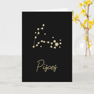 Pisces Constellation Zodiac Card