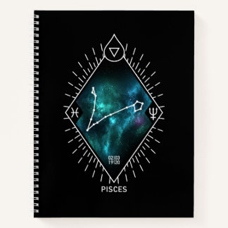 Pisces Constellation & Zodiac Symbol Notebook