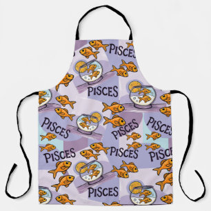 Pisces design gift for Zodiac star gazers Apron