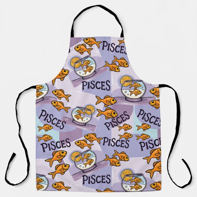 Pisces design gift for Zodiac star gazers Apron (Front)