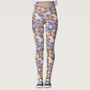Pisces design gift for Zodiac star gazers Leggings