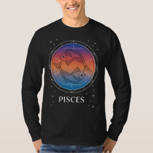 Pisces Dreams Colourful Celestial Pisces Zodiac T-Shirt