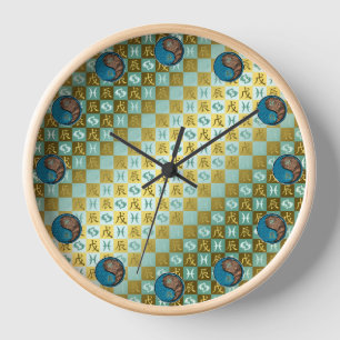 Pisces & Earth Dragon Clock
