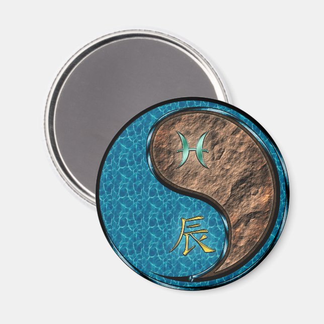 Pisces & Earth Dragon Magnet (Front/Back)