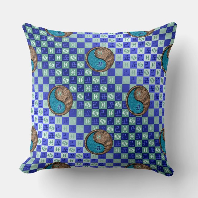 Pisces & Earth Ox Cushion (Front)
