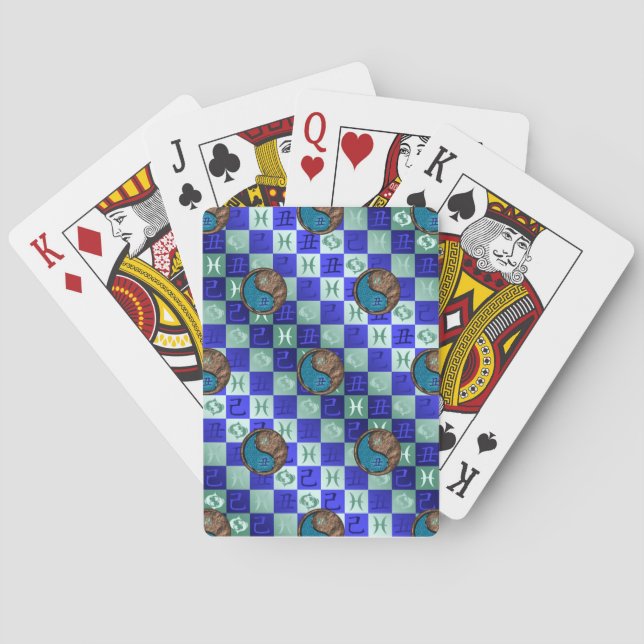 Pisces & Earth Ox Playing Cards (Back)