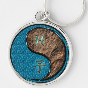 Pisces & Earth Rat Key Ring