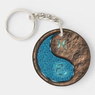 Pisces & Earth Snake Key Ring