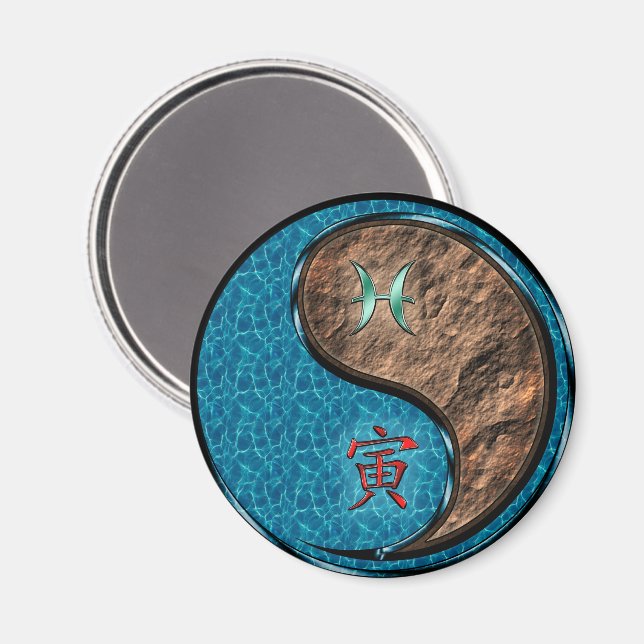 Pisces & Earth Tiger Magnet (Front/Back)