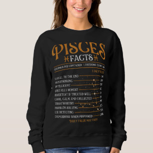 Pisces Facts  Astrology Horoscope Zodiac Sign Sweatshirt