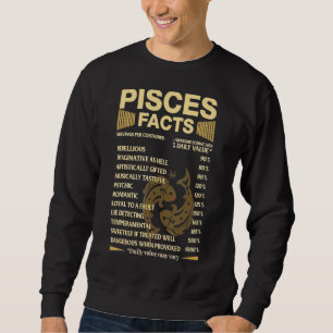 Pisces Facts Zodiac Signs Birthday Sweatshirt
