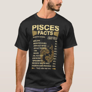 Pisces Facts Zodiac Signs Birthday T-Shirt