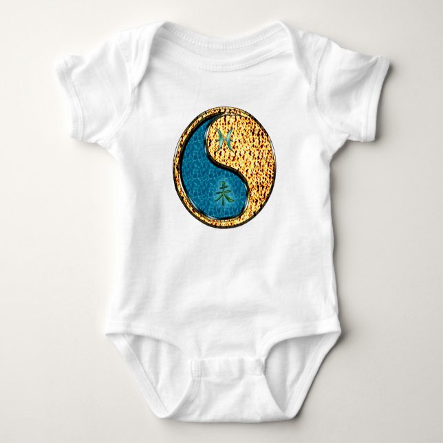 Pisces & Fire Goat Baby Bodysuit (Front)