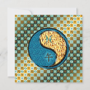 Pisces & Fire Horse Card