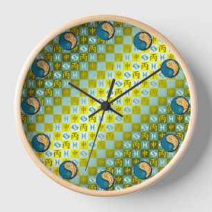 Pisces & Fire Monkey Clock