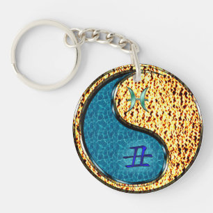 Pisces & Fire Ox Key Ring