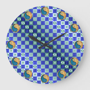 Pisces & Fire Ox Large Clock