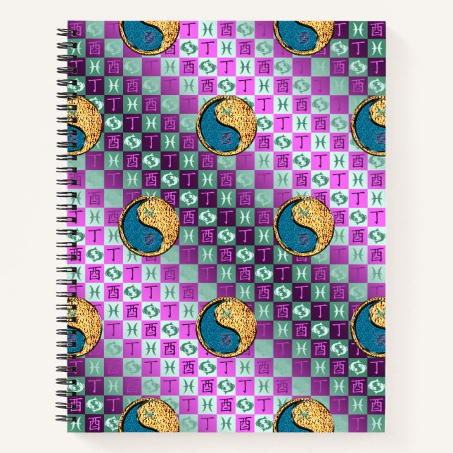 Pisces & Fire Rooster Notebook (Front)