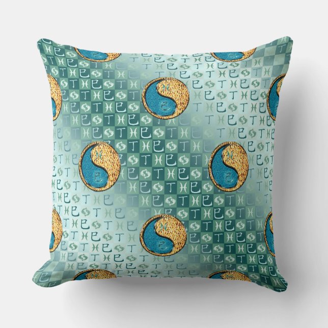 Pisces & Fire Snake Cushion (Front)