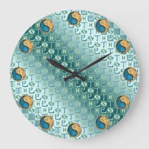 Pisces & Fire Snake Large Clock