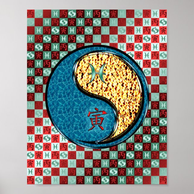 Pisces & Fire Tiger Poster (Front)