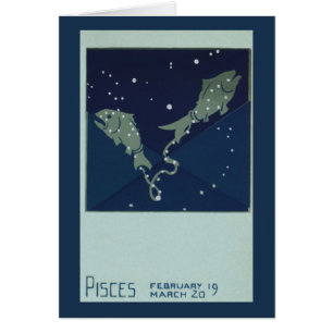 Pisces Fish Constellation Vintage Zodiac Astrology