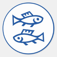 Pisces Fish Symbol Horoscope Zodiac Sign Stickers