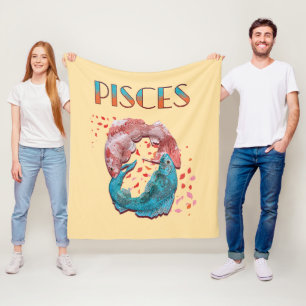 Pisces Fish Zodiac Horoscope Water Astrology Sign Fleece Blanket