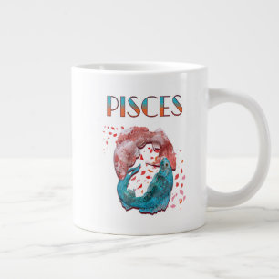 Pisces Fish Zodiac Horoscope Water Astrology Sign Large Coffee Mug