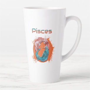 Pisces Fish Zodiac Horoscope Water Astrology Sign Latte Mug