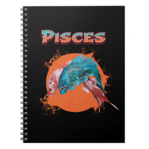Pisces Fish Zodiac Horoscope Water Astrology Sign Notebook