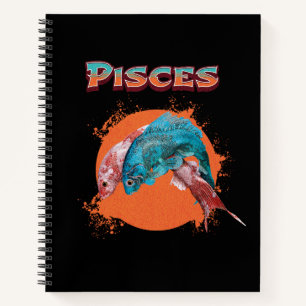 Pisces Fish Zodiac Horoscope Water Astrology Sign Notebook