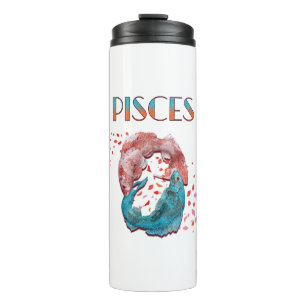 Pisces Fish Zodiac Horoscope Water Astrology Sign Thermal Tumbler