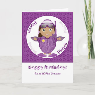 Pisces Girl - Happy Birthday Card
