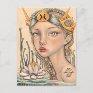 Pisces Girl Postcard