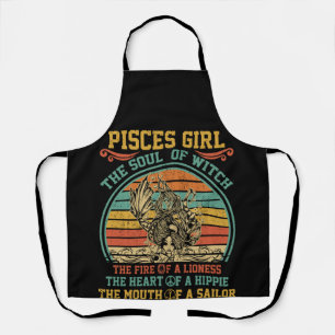 Pisces Girl The Soul Witch The Fire Of A Lioness Apron