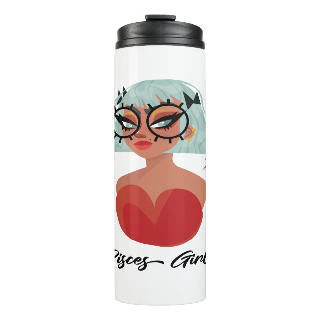 pisces girl thermal tumbler (Front)