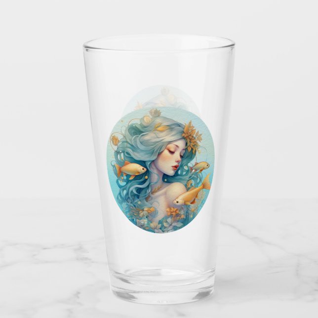 Pisces Glass Cup (Front)