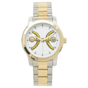 PISCES GOLD ZODIAC BIRTHDAY JEWEL,White Watch