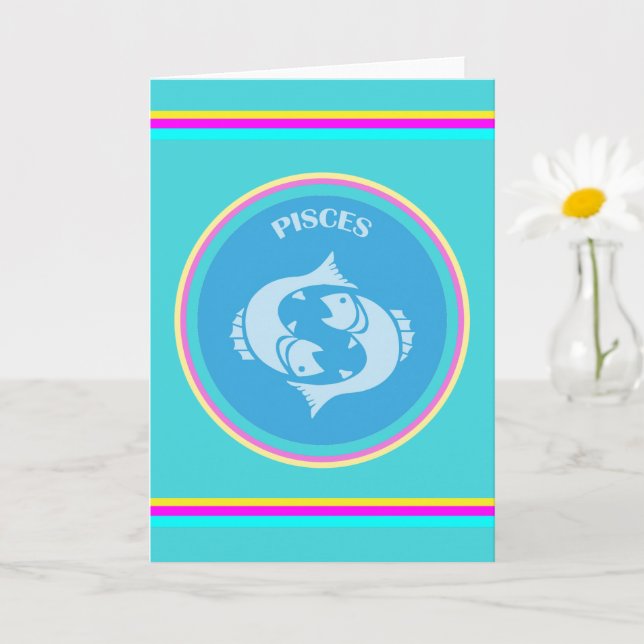 Pisces Greeting Card (Small Plant)