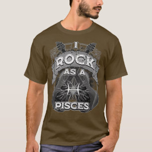 Pisces Guitar I Rock As A Pisces Zodiac Sign Music T-Shirt