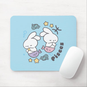 Pisces Harmony: Bunny Mermaid Duo Mouse Mat