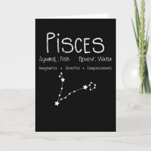 Pisces Horoscope Astrology Star Sign Birthday Gift Card