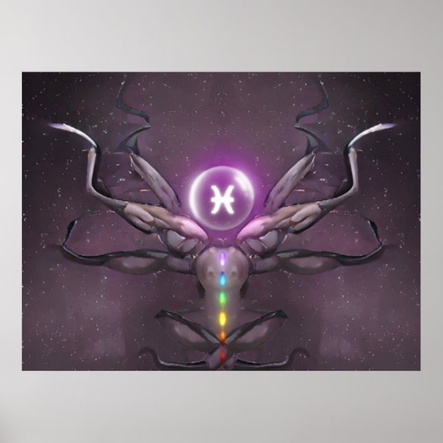 Pisces Horoscope Symbols | Posters (Front)