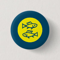 Pisces Horoscope Yellow Blue Modern Minimalist