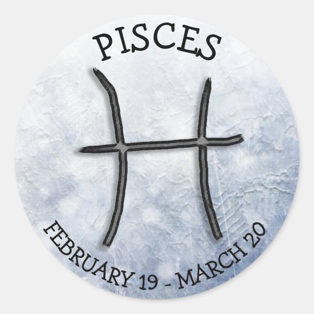 Pisces Horoscope Zodiac Astrological Sign Classic Round Sticker (Front)