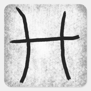 Pisces Horoscope Zodiac Astrological Sign Square Sticker