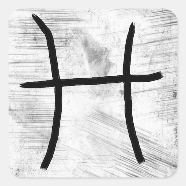 Pisces Horoscope Zodiac Astrological Sign Square Sticker (Front)