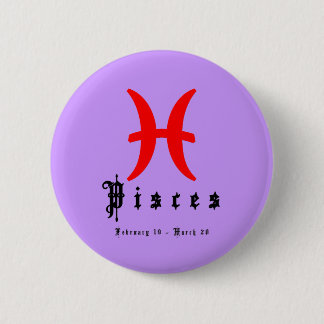 Pisces, Horoscope, zodiac, astrology 6 Cm Round Badge